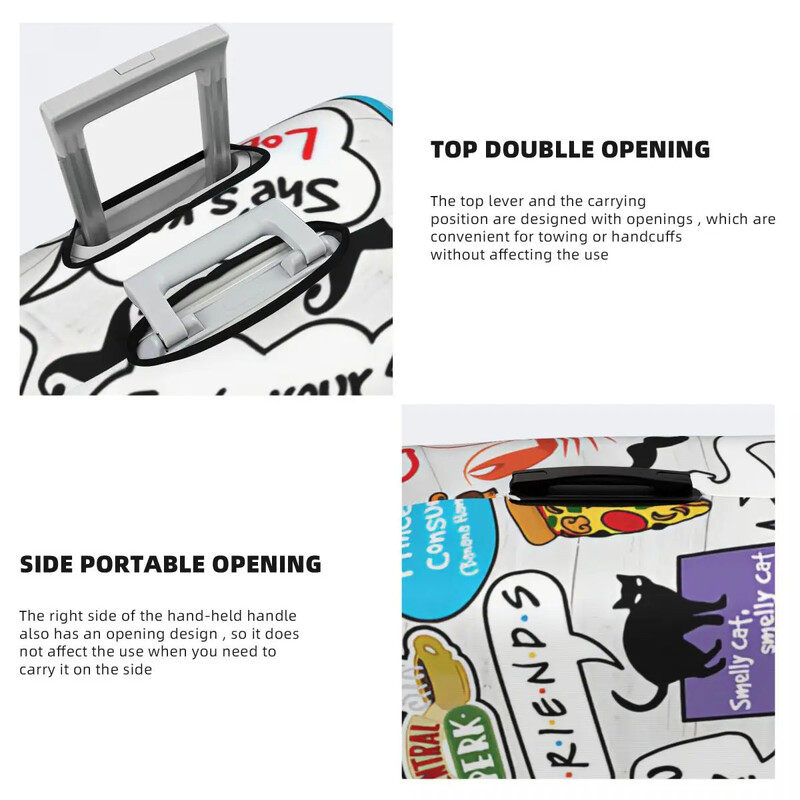 Friends Tv Show Print Bagaj Huse de protecție împotriva prafului Elastic Impermeabil 18-32 inch Husă valiză Accesorii de călătorie