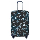 Husă personalizată pentru valiză de camuflaj pentru avion, lavabilă, avion de aviație, pilot, bagaje, huse de protecție pentru 18-32 inch