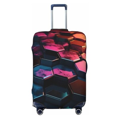 Model în fagure, husă de protecție elastică groase pentru bagaje, costum cu fermoar, pentru geanta de 18-32 inci, huse pentru valiză, cărucior de călătorie