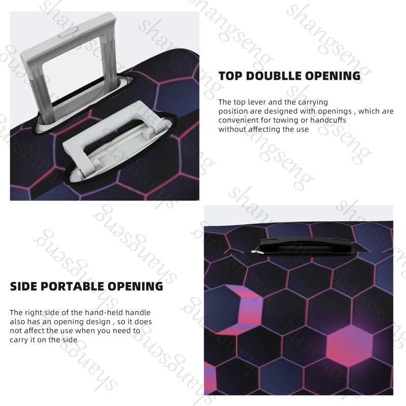 Model în fagure, husă de protecție elastică groase pentru bagaje, costum cu fermoar, pentru geanta de 18-32 inci, huse pentru valiză, cărucior de călătorie