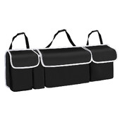 Automašīnas bagāžnieka organizators Oxford regulējams salona aksesuāri aizmugurējā sēdekļa glabāšanas soma 4 kabatas