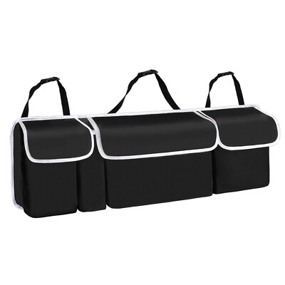 Automašīnas bagāžnieka organizators Oxford regulējams salona aksesuāri aizmugurējā sēdekļa glabāšanas soma 4 kabatas