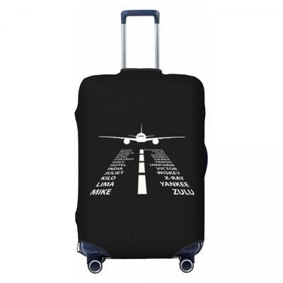 Instrumente de aviație personalizate Husă pentru bagaje Avion amuzant Pilot Aviator Cadou Valisă Protectoare Acoperi costum pentru 18-32 inch