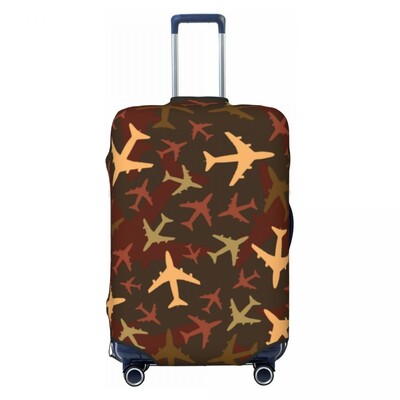 Husă pentru bagaje de călătorie clasică personalizată, cu elastic, pilot de zbor, aviație, pentru valiză de aviator, protectie pentru 18-32 inci