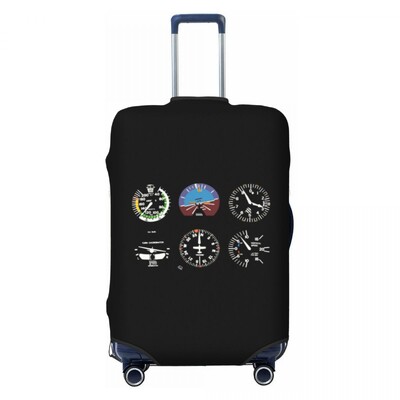 Husă pentru bagaje de călătorie clasică personalizată, cu elastic, pilot de zbor, aviație, pentru valiză de aviator, protectie pentru 18-32 inci