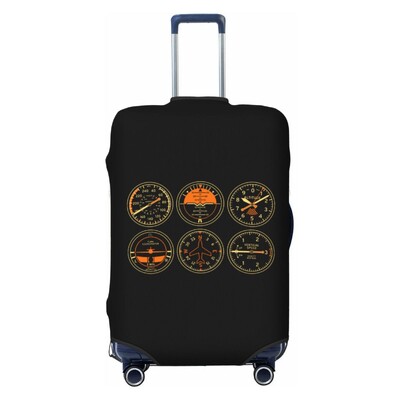Husă pentru bagaje de călătorie clasică personalizată, cu elastic, pilot de zbor, aviație, pentru valiză de aviator, protectie pentru 18-32 inci
