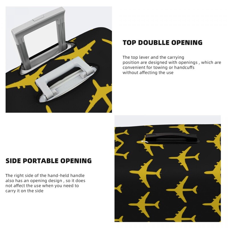 Husă pentru bagaje de călătorie clasică personalizată, cu elastic, pilot de zbor, aviație, pentru valiză de aviator, protectie pentru 18-32 inci