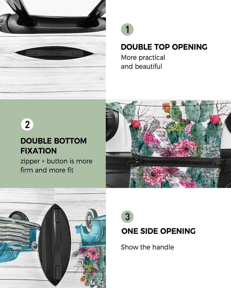 Plante tropicale Cactus Camion Bagaj de călătorie Husă de protecție pentru Accesorii de călătorie Valisă Husă elastică pentru praf Husă de protecție