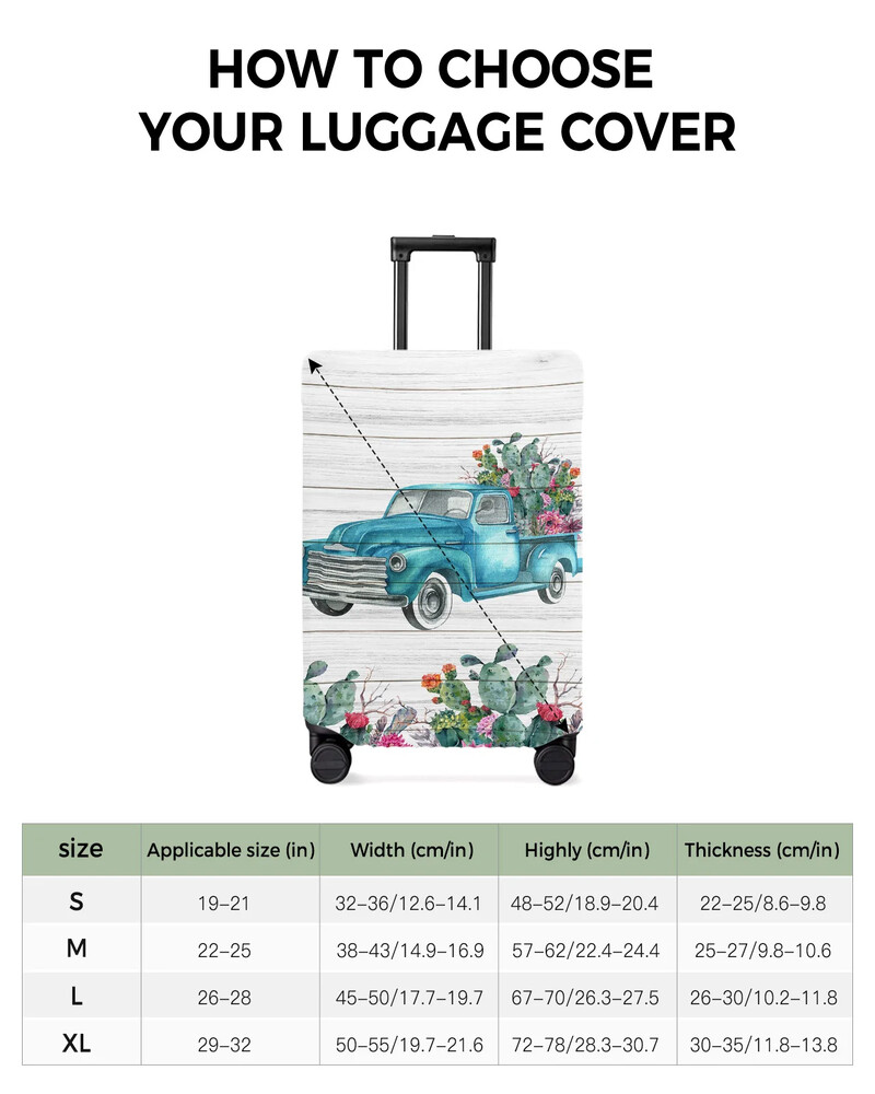 Plante tropicale Cactus Camion Bagaj de călătorie Husă de protecție pentru Accesorii de călătorie Valisă Husă elastică pentru praf Husă de protecție