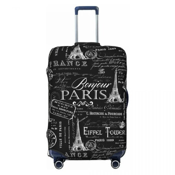 Κάλυμμα βαλίτσας Paris Pattern Vintage Lifestyle Travel Holiday Strectch Αξεσουάρ αποσκευών προστατευτικό