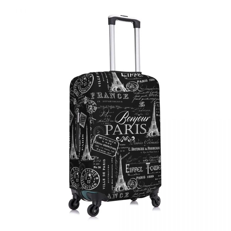 Husă pentru valiză cu model Paris Vintage Lifestyle Travel Vacanță Strectch Protector pentru accesorii bagaje