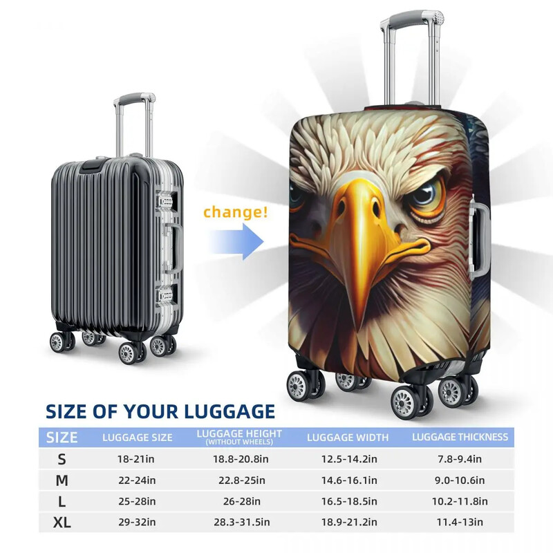 Eagle Statele Unite ale Americii Imprimare Huse de protecție pentru bagaje Elastic Impermeabil 18-32 inch Husă pentru valiză Accesorii de călătorie