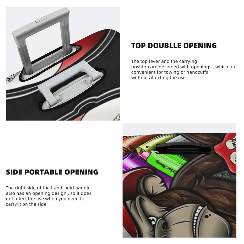 Huse de protecție pentru bagaje cu imprimare cu maimuțe, elastice, impermeabile, 18-32 inchi, huse pentru valiză Accesorii de călătorie