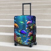 Husă pentru valiză subacvatică imprimeu animale de mare distracție croazieră Protecție excursie bagaje consumabile vacanță