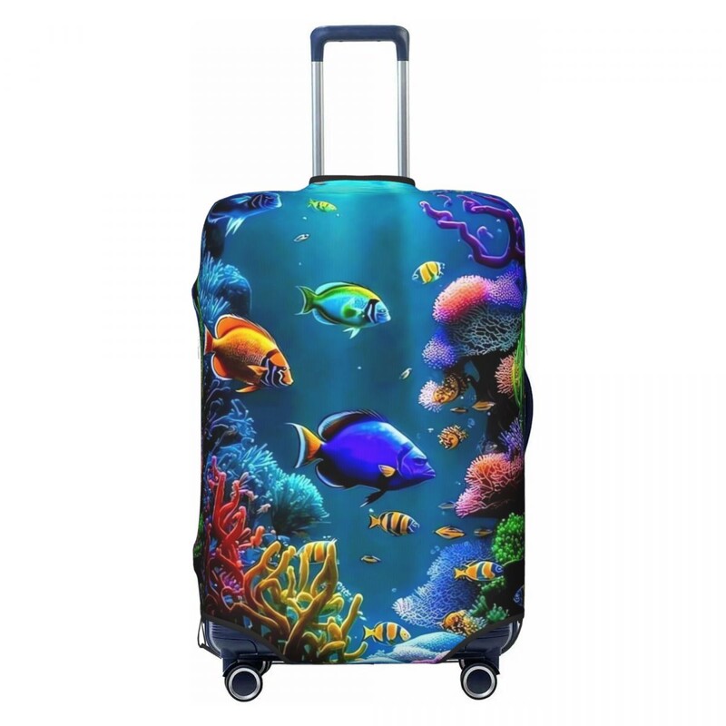 Husă pentru valiză subacvatică imprimeu animale de mare distracție croazieră Protecție excursie bagaje consumabile vacanță