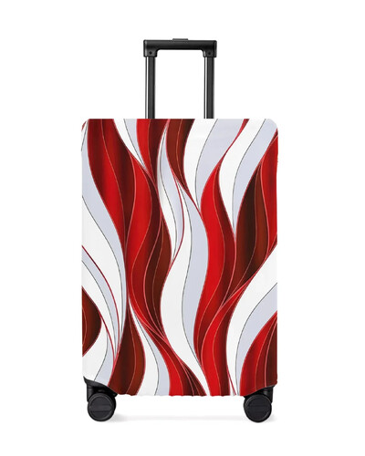Model de linie degradată abstractă Bloc de culoare Husă roșie pentru bagaje Protector pentru bagaje elastic pentru praf pentru valiză de călătorie de 18-32 inch