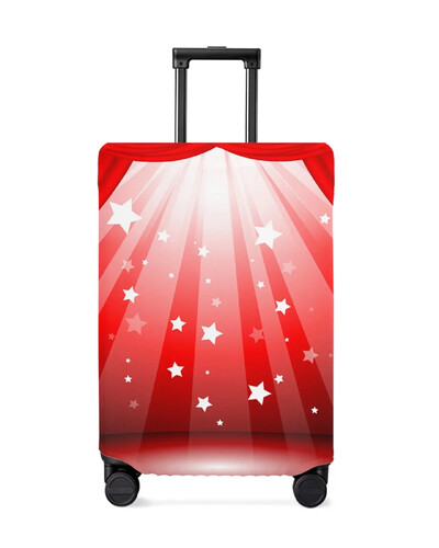 Model de linie degradată abstractă Bloc de culoare Husă roșie pentru bagaje Protector pentru bagaje elastic pentru praf pentru valiză de călătorie de 18-32 inch
