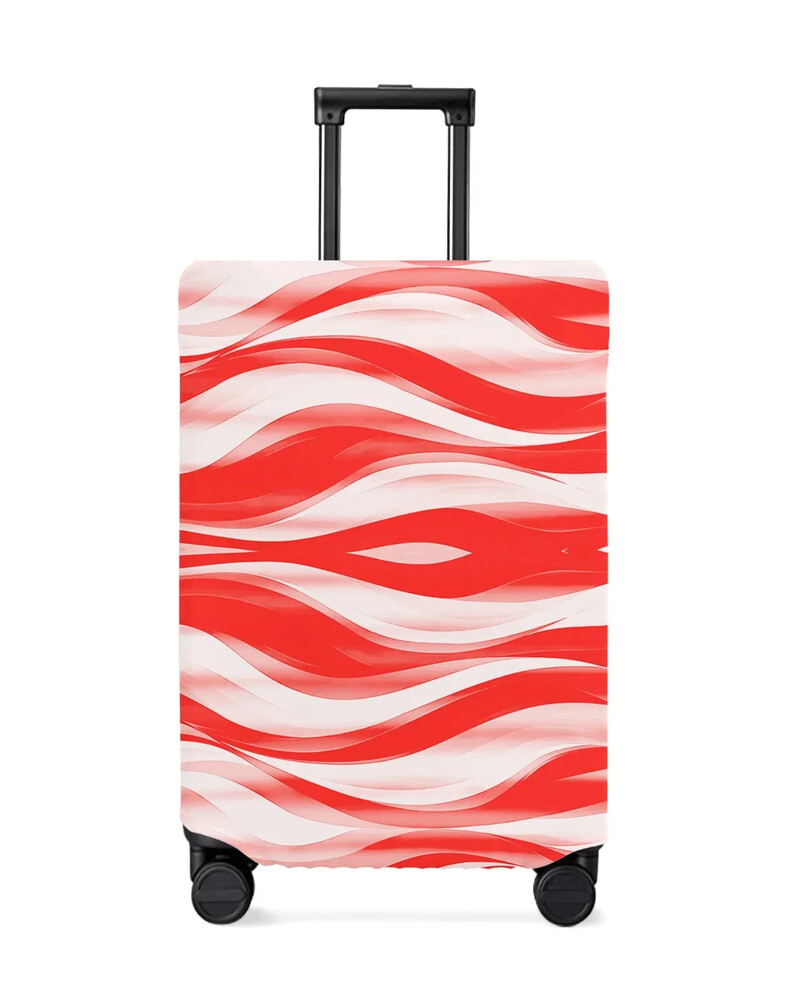 Model de linie degradată abstractă Bloc de culoare Husă roșie pentru bagaje Protector pentru bagaje elastic pentru praf pentru valiză de călătorie de 18-32 inch