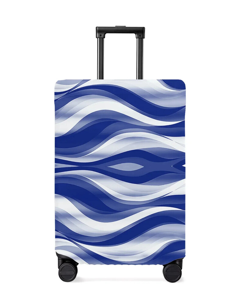 Model de linie degradată abstractă Bloc de culoare Husă roșie pentru bagaje Protector pentru bagaje elastic pentru praf pentru valiză de călătorie de 18-32 inch