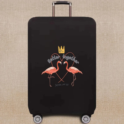 Bagāžas soma Čemodāna aizsargapvalks Ceļojumu piederumi Jauki multfilmas Flamingo raksts Elastīgs bagāžas putekļu pārsegs 18-32 collas