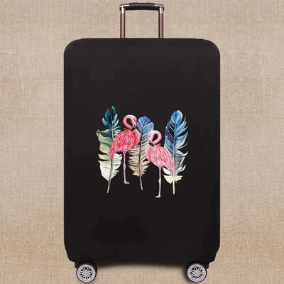 Bagāžas soma Čemodāna aizsargapvalks Ceļojumu piederumi Jauki multfilmas Flamingo raksts Elastīgs bagāžas putekļu pārsegs 18-32 collas