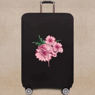 Bagāžas soma Čemodāna aizsargapvalks Ceļojumu piederumi Jauki multfilmas Flamingo raksts Elastīgs bagāžas putekļu pārsegs 18-32 collas