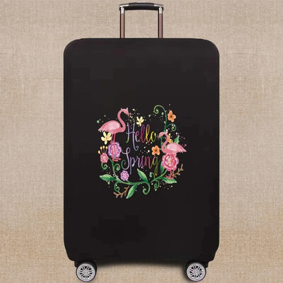 Bagāžas soma Čemodāna aizsargapvalks Ceļojumu piederumi Jauki multfilmas Flamingo raksts Elastīgs bagāžas putekļu pārsegs 18-32 collas