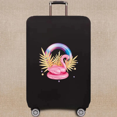 Bagāžas soma Čemodāna aizsargapvalks Ceļojumu piederumi Jauki multfilmas Flamingo raksts Elastīgs bagāžas putekļu pārsegs 18-32 collas