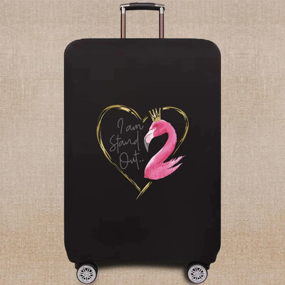 Bagāžas soma Čemodāna aizsargapvalks Ceļojumu piederumi Jauki multfilmas Flamingo raksts Elastīgs bagāžas putekļu pārsegs 18-32 collas