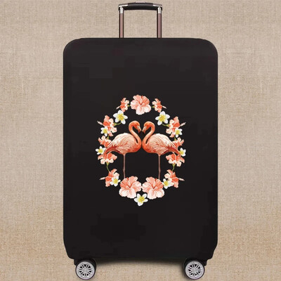 Bagāžas soma Čemodāna aizsargapvalks Ceļojumu piederumi Jauki multfilmas Flamingo raksts Elastīgs bagāžas putekļu pārsegs 18-32 collas