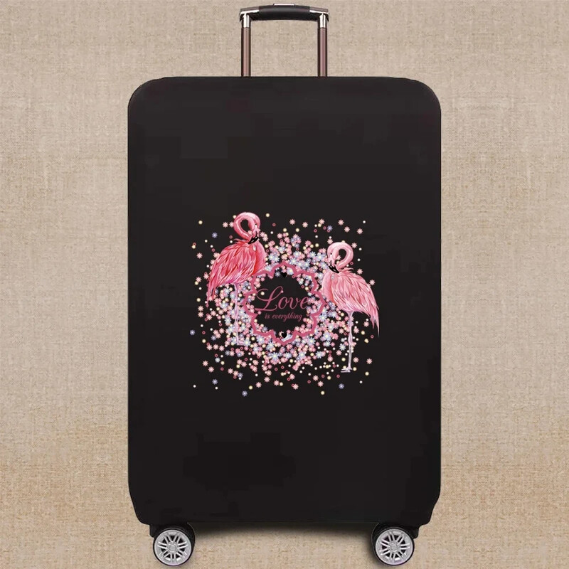 Bagāžas soma Čemodāna aizsargapvalks Ceļojumu piederumi Jauki multfilmas Flamingo raksts Elastīgs bagāžas putekļu pārsegs 18-32 collas