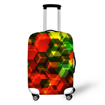 Vienkāršs raksts Drukāt bagāžas aizsargvāciņus čemodānu pārvalkus Ūdensnecaurlaidīgi bagāžas pārvalki piederumu somas ceļojumu ratiņu somas pārvalks