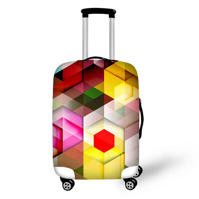 Vienkāršs raksts Drukāt bagāžas aizsargvāciņus čemodānu pārvalkus Ūdensnecaurlaidīgi bagāžas pārvalki piederumu somas ceļojumu ratiņu somas pārvalks