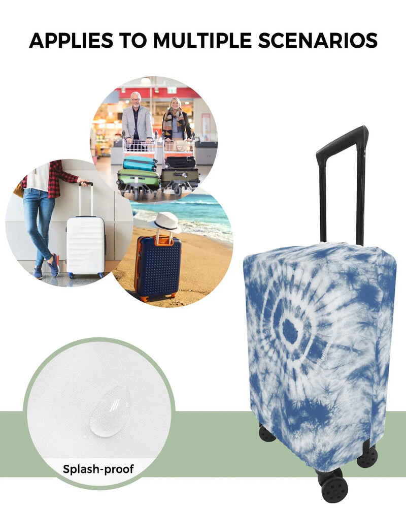 Husă de protecție pentru bagaje de călătorie cu model albastru pentru accesorii de călătorie de 18-32 inci Valisă elastică pentru praf Husă de protecție