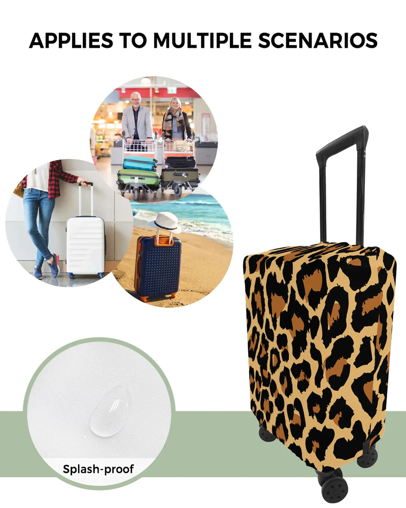 Seksi leopard modna putna prtljaga, zaštitna navlaka za 18-32 inča, kovčeg s dodacima za putovanja, elastična torbica za zaštitu od prašine, zaštitni rukav