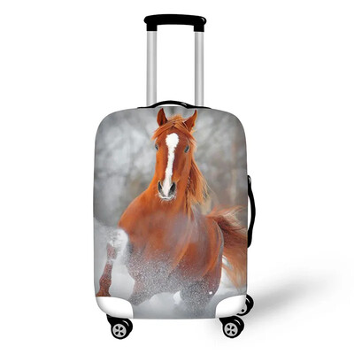 2017. gada dzīvnieku zirgu pārvalks čemodānu somām ceļojumu bagāžas aksesuāri vīriešiem sievietēm ūdensnecaurlaidīgs aizsargčemodāns.