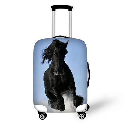 2017. gada dzīvnieku zirgu pārvalks čemodānu somām ceļojumu bagāžas aksesuāri vīriešiem sievietēm ūdensnecaurlaidīgs aizsargčemodāns.