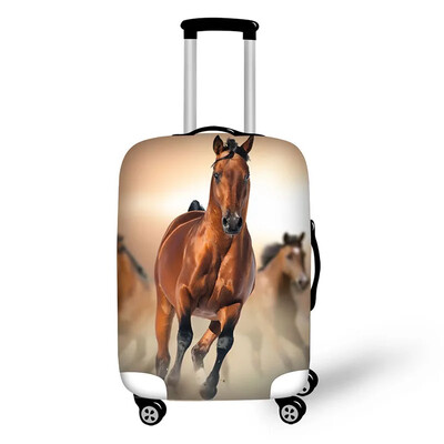 2017. gada dzīvnieku zirgu pārvalks čemodānu somām ceļojumu bagāžas aksesuāri vīriešiem sievietēm ūdensnecaurlaidīgs aizsargčemodāns.