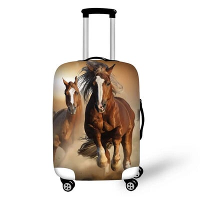 2017. gada dzīvnieku zirgu pārvalks čemodānu somām ceļojumu bagāžas aksesuāri vīriešiem sievietēm ūdensnecaurlaidīgs aizsargčemodāns.