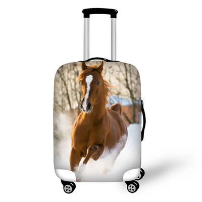 2017. gada dzīvnieku zirgu pārvalks čemodānu somām ceļojumu bagāžas aksesuāri vīriešiem sievietēm ūdensnecaurlaidīgs aizsargčemodāns.