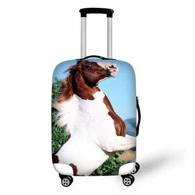 2017. gada dzīvnieku zirgu pārvalks čemodānu somām ceļojumu bagāžas aksesuāri vīriešiem sievietēm ūdensnecaurlaidīgs aizsargčemodāns.