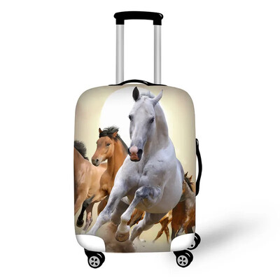 2017. gada dzīvnieku zirgu pārvalks čemodānu somām ceļojumu bagāžas aksesuāri vīriešiem sievietēm ūdensnecaurlaidīgs aizsargčemodāns.