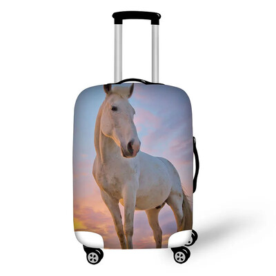 2017. gada dzīvnieku zirgu pārvalks čemodānu somām ceļojumu bagāžas aksesuāri vīriešiem sievietēm ūdensnecaurlaidīgs aizsargčemodāns.