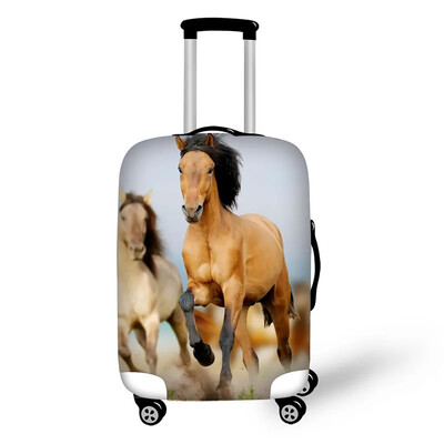 2017. gada dzīvnieku zirgu pārvalks čemodānu somām ceļojumu bagāžas aksesuāri vīriešiem sievietēm ūdensnecaurlaidīgs aizsargčemodāns.