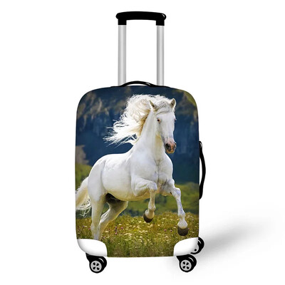 2017. gada dzīvnieku zirgu pārvalks čemodānu somām ceļojumu bagāžas aksesuāri vīriešiem sievietēm ūdensnecaurlaidīgs aizsargčemodāns.