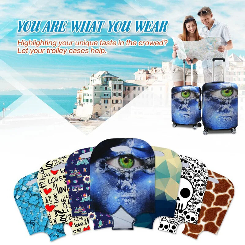 Radošs dizains ceļojumu aizsardzība dzīvnieku ainavas raksts ceļojumu vairogs ūdensizturīgs pārnēsājams čemodāns čemodāns lietus pārvalks