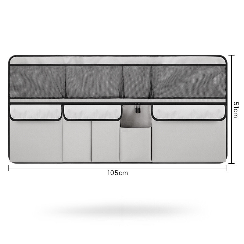 Auto Storage Organizer Auto bagāžnieka soma Universāla liela ietilpība aizmugurējā sēdekļa glabāšanas soma Cargo Mesh Holder Kabatas piekarināmā soma Jauna 2024
