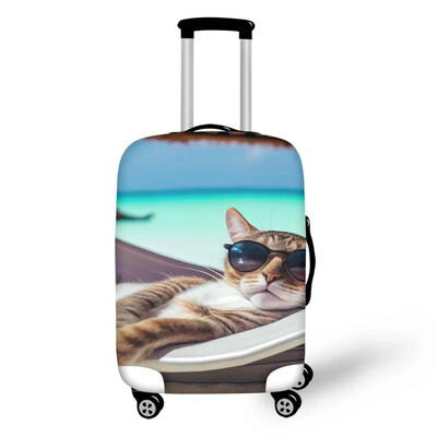 Cool Pet Cat Printing Putna prtljaga Poklopac za prašinu Sklopivi zaštitni poklopac za kovčeg za 18''-32'' Torbica za prtljažnik kolica Zaštita od prašine