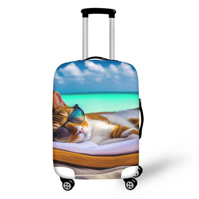 Cool Pet Cat Printing Putna prtljaga Poklopac za prašinu Sklopivi zaštitni poklopac za kovčeg za 18''-32'' Torbica za prtljažnik kolica Zaštita od prašine