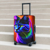 Husă pentru valiză pisică pentru animale de vacanță, pentru călătorii, cu protectie elastică pentru bagaje